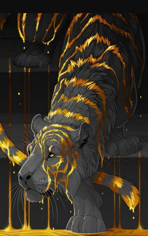 Golden tiger | Fantasy tiere, Fantasie tiere, Tierkunst