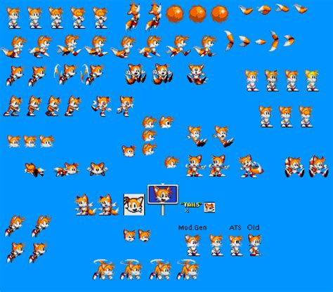 Tails Edited Sprites by CartoonsAnimate22 on DeviantArt