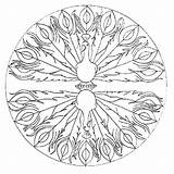 Peacock Animal Mandala sketch template