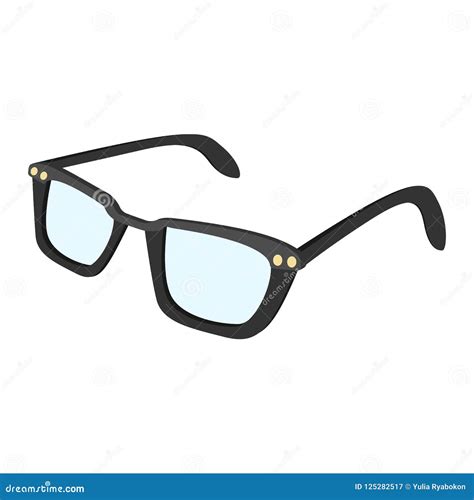 Male glasses cartoon icon stock illustration. Illustration of eyeglasses - 125282517