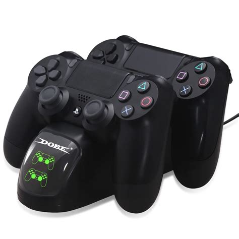 PS4 Controller Dual USB Charging Charger Docking Station for PS4 / PS4 Slim / PS4 Pro Controller ...