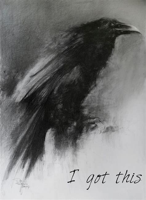 Pin by Michele Self on Raven & Crow | Raven art, Crow art, Crows drawing