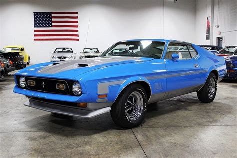 Grabber Blue 1971 Ford Mustang Mach 1 For Sale | MCG Marketplace