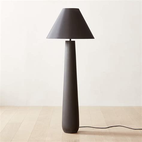 Polar Black Cement Floor Lamp + Reviews | CB2