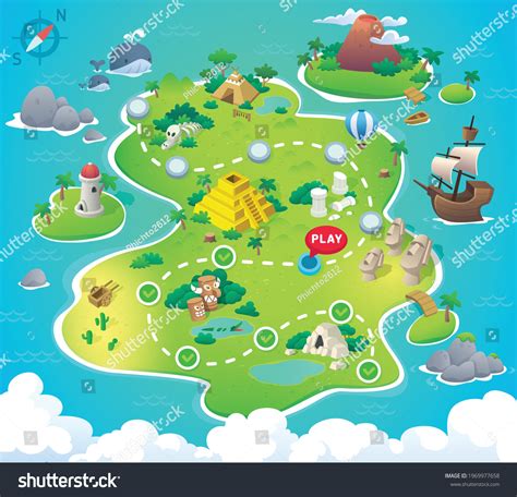 Adventure Map Clipart Background