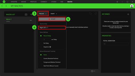 How to create macros on a Razer Mouse