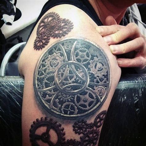 75 Steampunk Tattoo Designs For Men - Masculine Machinery