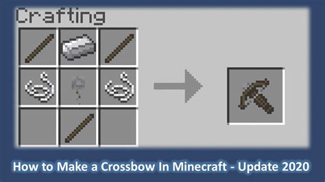 How to Make a Crossbow In Minecraft – Update 2021 | Crossbow, Minecraft, Crafts