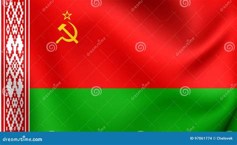 Flag of Byelorussian SSR 1920-1991 Stock Illustration - Illustration of byelorussian, bssr: 97061774