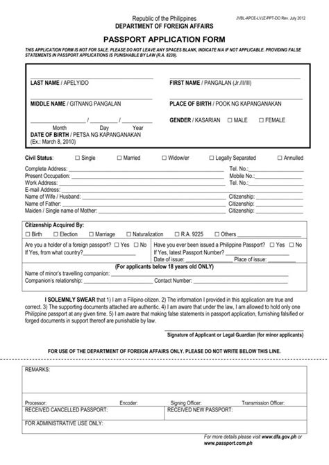 Passport Renewal Form Bls - Printable Form 2024