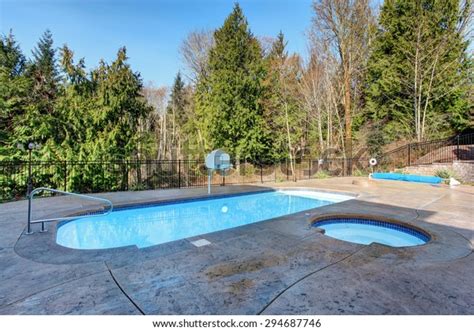 Luxury Home Pool Jacuzzi Back Yard Stock Photo 294687746 | Shutterstock