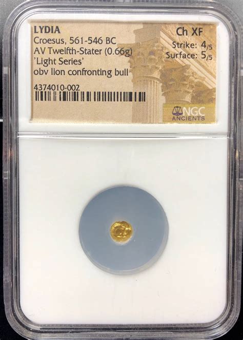 King Croesus Gold 1/12 Stater “Light Series” NGC CHXF 4x5 – capstonecoins