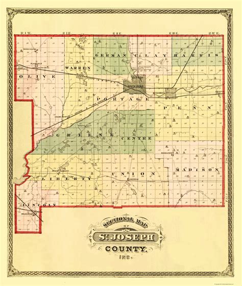 Indiana County Map 1830