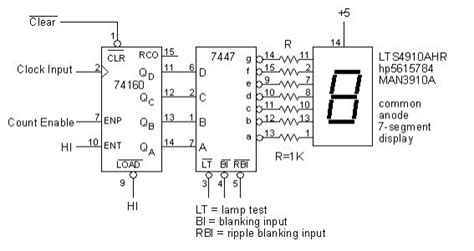 Common Anode 7 Segment Display Circuit - FishersrStanley