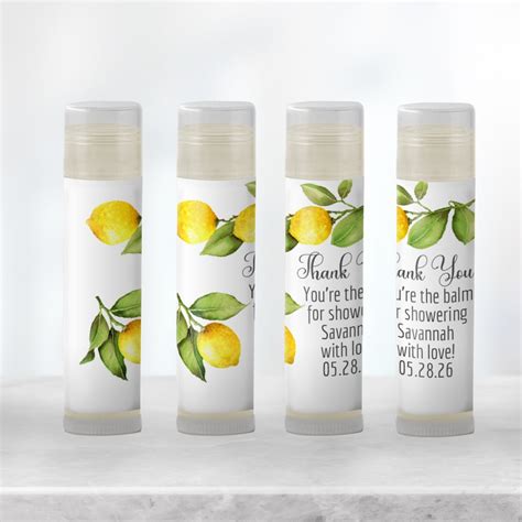 Lemon Party Favors: Personalized Handmade Lip Balm Perfect - Etsy