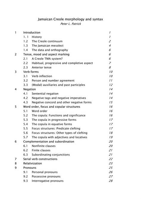 (PDF) Jamaican Creole morphology and syntax - University of …privatepatrickp/papers ...