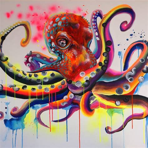 Abstract Octopus Painting - Painting Photos