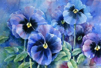 Blue Pansy ~ art | Pansies flowers, Flower painting, Flower art