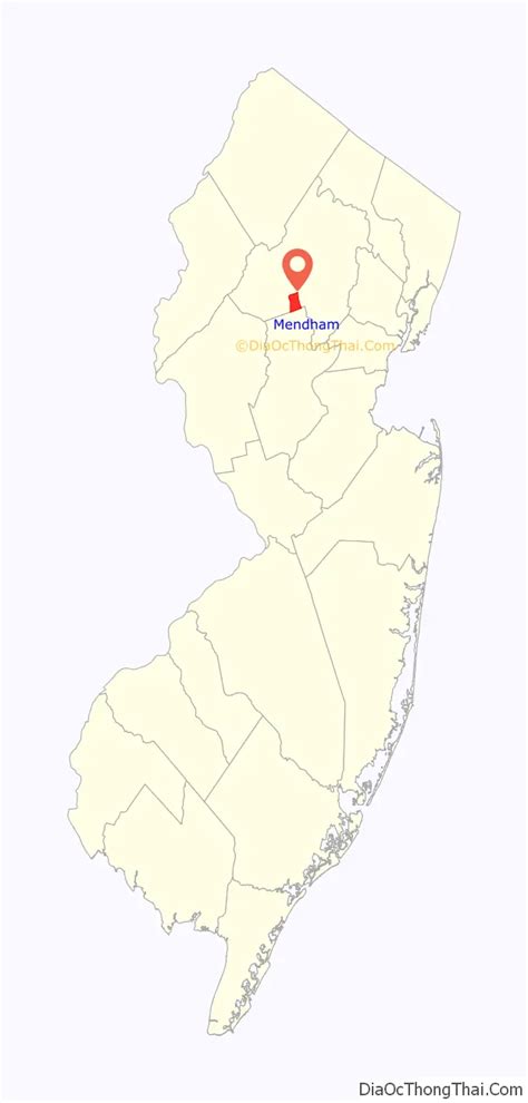 Map of Mendham borough