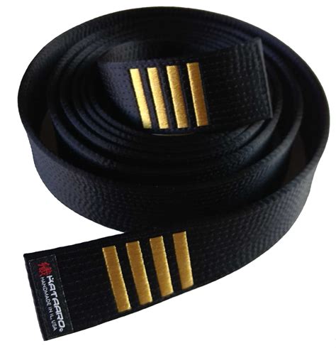 Embroidered Martial Arts Black Belt Satin - Kataaro