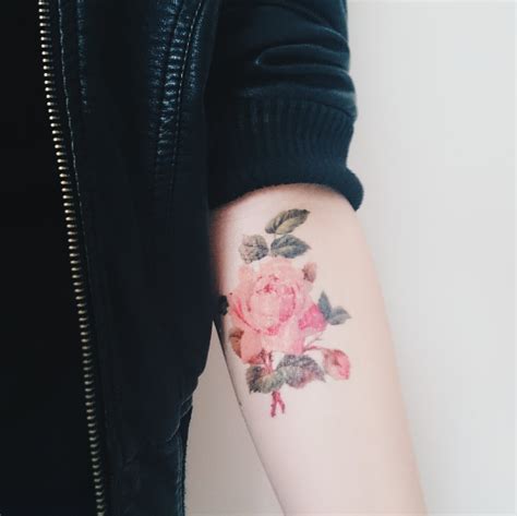 Rose Tattoo Spring Vintage Floral Temporary Tattoo Vintage