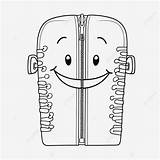 Happy Zipper Coloring Pages Outline Sketch Drawing Vector  sketch template