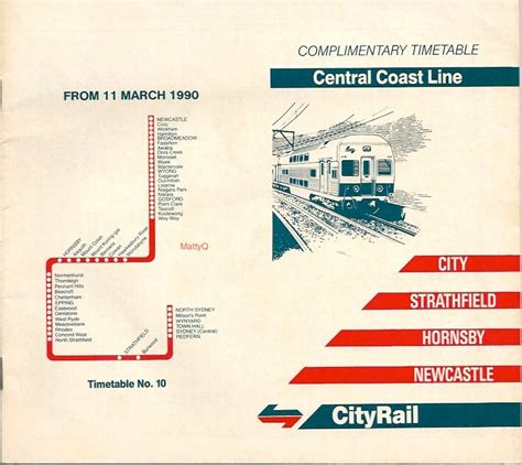 Sydney Connections: Timetable Tuesday- 1990 Central Coast Line