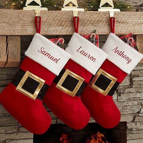 Santa Belt Christmas Stocking | Bed Bath and Beyond Canada