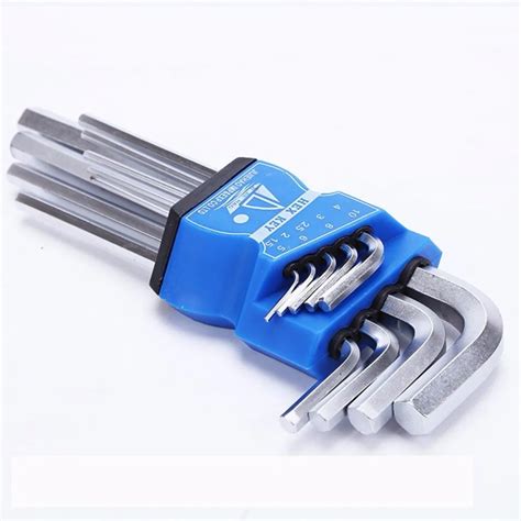 9pcs Hex Key Allen Wrench set Chrome Vanadium Steel Short L Shape ...