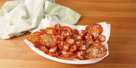 Best Pamesan Tomato Chips Recipe - How to Make Parmesan Tomato Chips - Delish.com