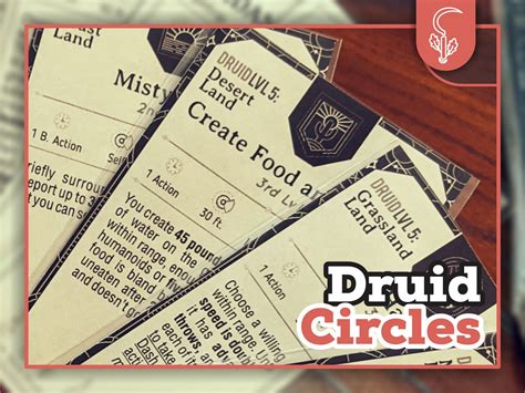 DRUID CIRCLE CARDS for DnD 5e | Form Fillable PDFs Included | Dungeons and Dragons | D&D ...