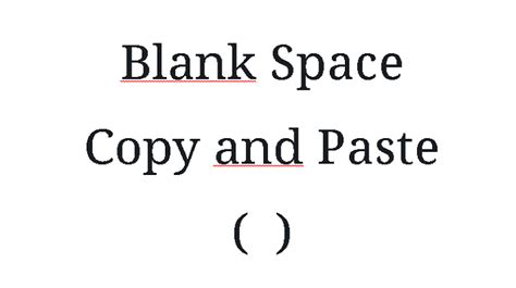 Blank Space Copy and Paste - Psfont tk