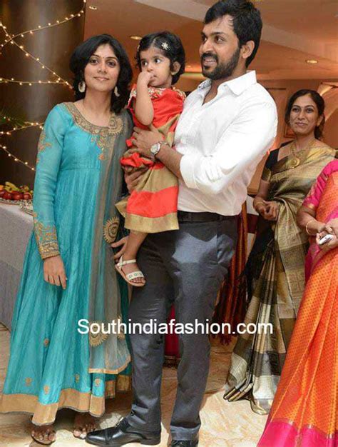 Karthi Family at SR Prabhu Weding Reception – South India Fashion