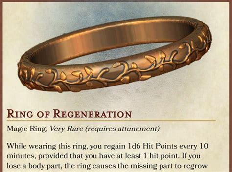 Regeneration Ring | DnD Magic Ring | Dungeons and Dragons | Gifts for ...