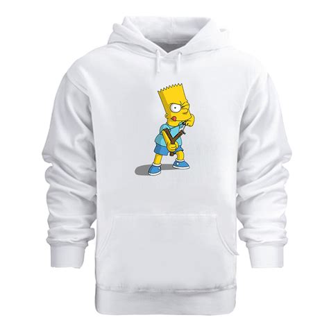 Bart Simpson Hoodie Bart Simpson Unisex Cotton Hoodie - Etsy