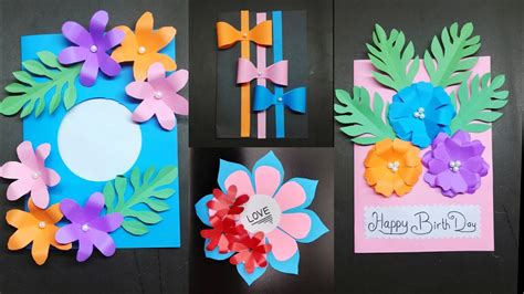 4 amazing New year card-making handmade / DIY New year greeting card ...