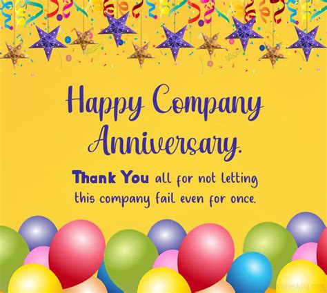 Birthday Wishes For Company Anniversary - Ame Kailey