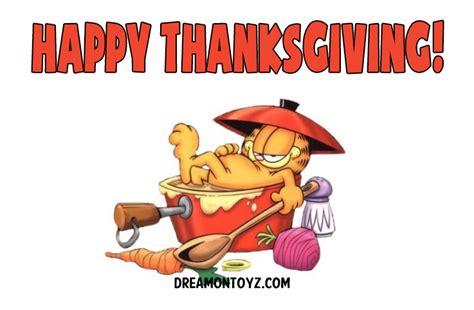 FREE Cartoon Graphics / Pics / Gifs / Photographs: Garfield the Cat Thanksgiving greetings