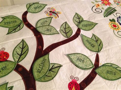 Family Tree quilt with names. | Family tree quilt patterns, Tree quilt pattern, Family tree quilt