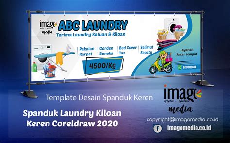 Desain Spanduk Laundry Kiloan Keren Coreldraw 2020 Imago Media Home - Riset