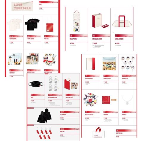 BTS world tour “love yourself” in Japan official concert merch list