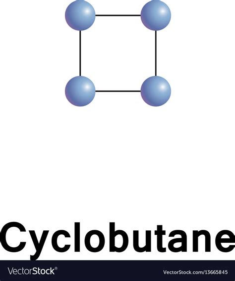 Cyclobutane is a cycloalkane c4h8 Royalty Free Vector Image