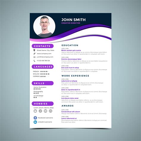 Purple Resume Template