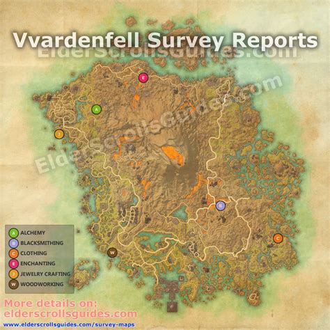 Vvardenfell Survey Report Map | Elder Scrolls Online Guides