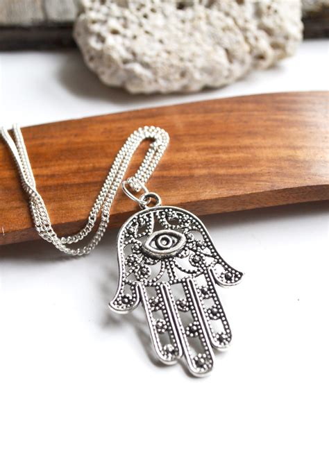 Hamsa Hand Necklace, Evil Eye Protection Necklace, Hamsa Jewelry, Evil Eye Jewelry, Canadian ...