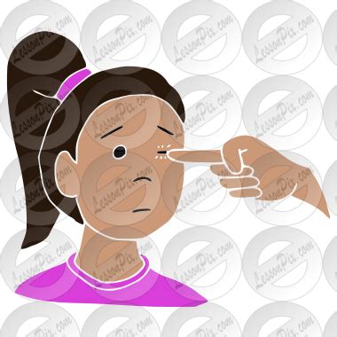 Poke Eye Stencil for Classroom / Therapy Use - Great Poke Eye Clipart