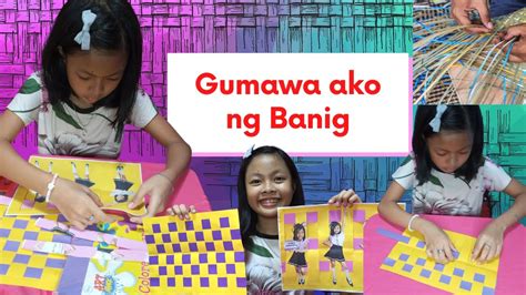 Banig na Papel (Paglalala) Paper Weaving - YouTube