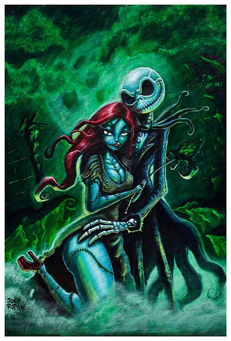 Jack and Sally by Joey Rotten Fine Art Print Skellington | Nightmare ...