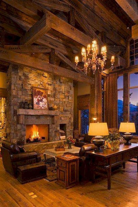 63 Best Log Cabin Homes Fireplace (With images) | Home fireplace, Rustic house, Rustic living ...