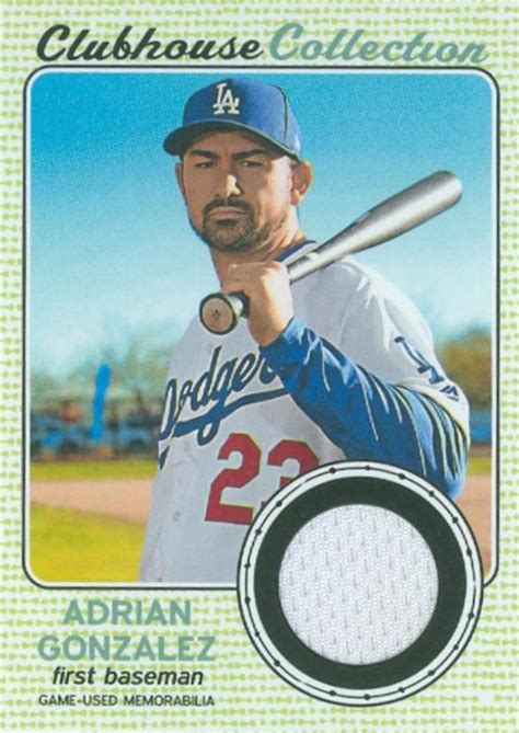 Adrian Gonzalez player worn jersey patch baseball card (Los Angeles ...